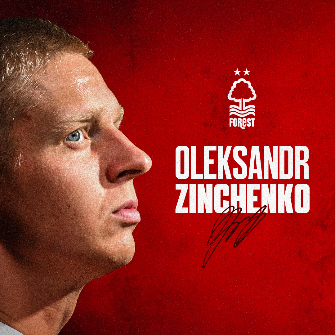 Nottingham Forest xác nhận chiêu mộ thành công Oleksandr Zinchenko 1